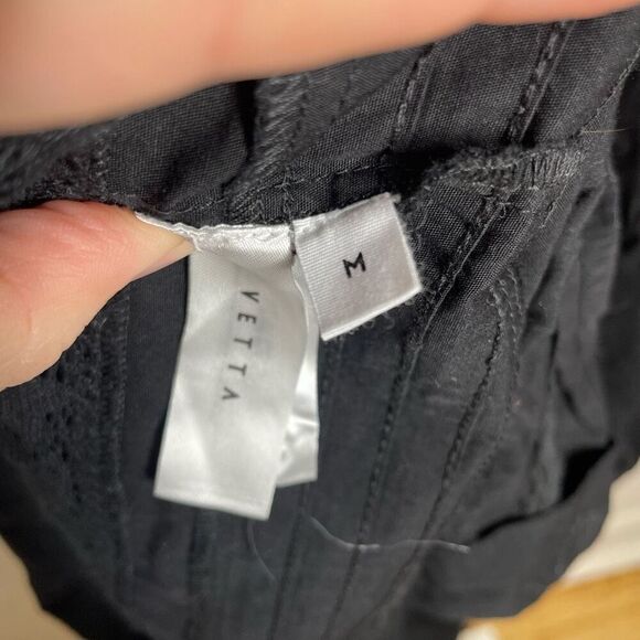 Vetta Capsule Black The Long Sleeve Lace Dress Reversible V-neck Scoop M Medium - Picture 8 of 9